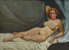 Leo Jansen, Nu féminin, huile sur toile