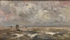 Louis Artan, Marine, huile sur carton