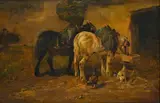 Henry Schouten, Chevaux et poules dans l'écurie