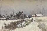 Isidore Verheyden, Paysage sous la neige, huile sur toile