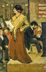 Augustin Grass-Mick, Le récital, huile sur panneau