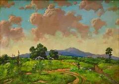 Stepan Kolesnikov, Paysage de printemps, 1951, huile sur toile