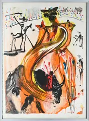 Salvator Dali, Bullfighter ou Tauromachie aux papillons, 1972, lithographie couleur sur japon nacré