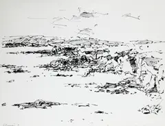 Gérard Altmann, Composition, 1981, encre sur papier