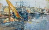 Henri Paillard, La port de Martigues, pastel