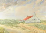 Jules Versichel, Chapelle de Saint Idesbald de Coxyde, 1919, huile sur toile
