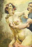 Christian Hocquet, Amour Fou, 1967, huile sur toile