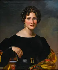 Adèle Kindt, Portrait de Madame Auguste Baron, 1826, huile sur toile