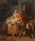 Pieter Alardus Haaxman, Mère et enfant, 1848, huile sur panneau