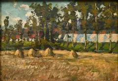 Léon Huygens, Paysage d'été, 1908, huile sur panneau
