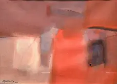 Arthur Grosemans, Sonate en rouge, 1978, gouache sur papier