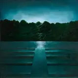 Patrick Sainte Claire Deville, Le lac vert, huile sur panneau