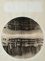 Lidiya Masterkova, Composition, 1976, encre et collage sur papier