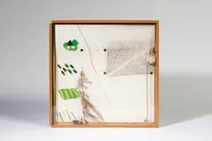 François Bouillon, Jeu de congrus au jour le jour, 1976, boitier en pin et altuglas comprenant 7 gravures, 7 tourillons, 5 congrus, 1 sérigraphie. Numéroté 24/50