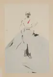 Homme debout by Octave Landuyt, lithographie rehaussée, sold Sep 2022