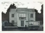 Gaston Bogaert, Le tramway, lithographie sur papier japon