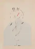 Couple by Octave Landuyt, lithographie et rehauts d'acrylique, sold Sep 2022