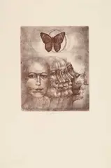 Untitled by Jiří Anderle, aquatint in bruine tonen, sold Feb 2026