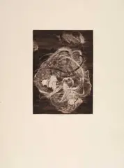 Jiří Anderle, Untitled, aquatint in bruine en zwarte tonen