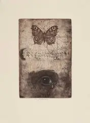 Untitled by Jiří Anderle, Etching in brown tones, sold Feb 2026