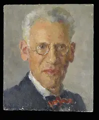 Alfred Löb, Zelfportret, Oil on panel