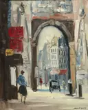 Jan Kelderman, Paris, Oil on canvas Right below Signed