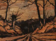 Dirk Baksteen, Landschap, Mixed media landscape