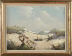 Gerard Cox jr, Mixed media - Duinlandschap, Mixed media - Duinlandschap Gemengde techniek - Duinlandschap - Gerard Cox jr (1902-1982) G