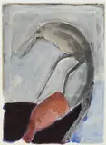Fred van der Linde, Abstracte Figuur (Aquarel), inkt op papier