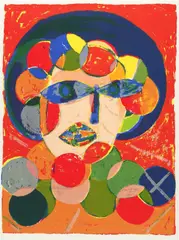 Meertje Kaal, Beatrix Koningin der Nederlanden II 1995 (Zeefdruk), 1995, Screenprint on woven paper in vibrant