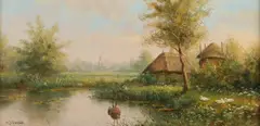 Henk Roosink, Untitled, Oil on panel Signed lower left
