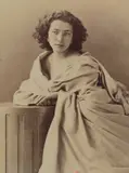 Nadar, Sarah Bernhardt Drapée de Blanc, 1864, photograph depicts the young actress Sarah Bernhardt at the age of twenty