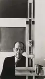 Arnold Newman, Piet Mondriaan, 1942, gelatin silver print portraying Piet Mondrian in his New York studio