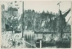 Théodore Roussel, Chelsea Regatta, 1888-9, etching on paper
