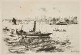Théodore Roussel, The Steam Launch, 1888-89, etching on paper
