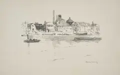 Théodore Roussel, Battersea From The River, 1890-94, lithograph on paper
