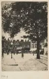 Théodore Roussel, The Sign Of The White Horse, Parson's Green, 1906, pencil etching on paper