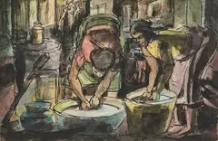 Kofi Antubam, Untitled, watercolour on paper