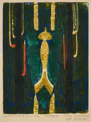 Bruce Obomeyoma Onobrakpeya, Mamiwata Iv (Miniature), bronzes and the markings of traditional woodcarving