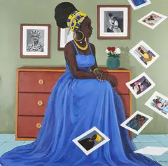 Courage Onyekachi Opara, Journeying Through Time 3, acrylic on canvas