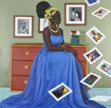 Courage Onyekachi Opara, Journeying Through Time 3, acrylic on canvas