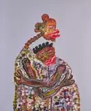 Famakan Magassa, Soif De Tendresse, acrylic on canvas