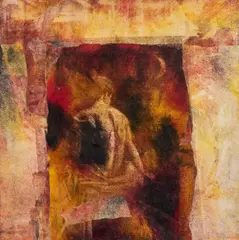 Baker Ben Fredj, The Back, collage on board
