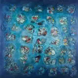 Sami Ben Ameur, Au-Dela De La Surface, mixed media on canvas