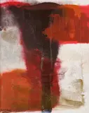 Khuloud Elzwai, Abstract In Red And Orange, oil