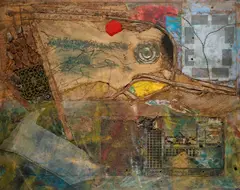 Mohammed Al Ghamdi, Untitled (Reclaimed Wood), mixed media on board