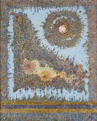 Widad Al-Orfali, Untitled, watercolour and pen on canvas
