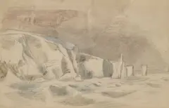 Paul Nash, Old Harry Rocks And The Pinnacles Off Ballard Down, Swanage, Dorset, pencil and watercolour