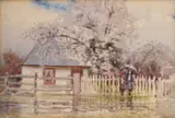 Walter Withers, Rainy Day In Spring, watercolour on paper