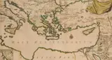 Cornelis de Bruyn, Mare Mediterraneum, circa 1700, engraving on paper